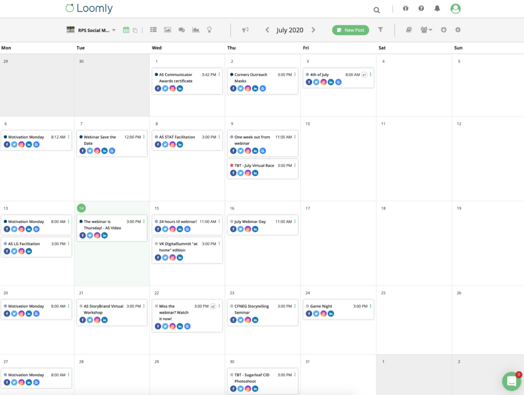 content calendar